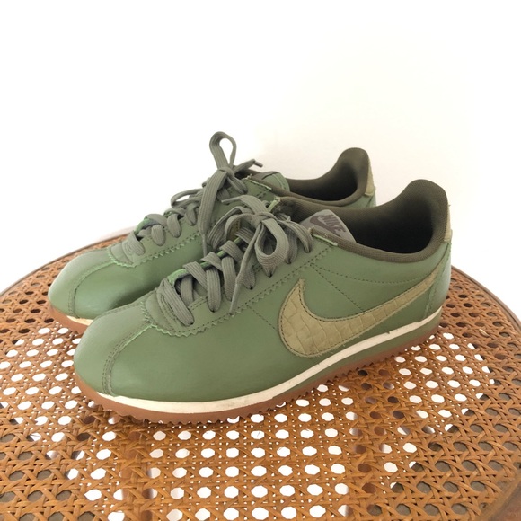 Nike Shoes - Nike Classic Cortez Olive Green with Gum Sole